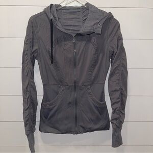 Lululemon Athletica Women's Dance Studio Gray Hooded Jacket Size 8
